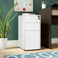 White 3-Drawer Mobile Vertical Filing Cabinet N457593