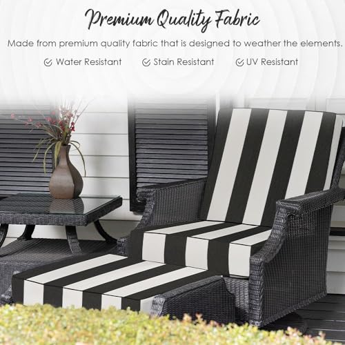 Black 23" x 24" Outdoor Chair Cushion Set J227