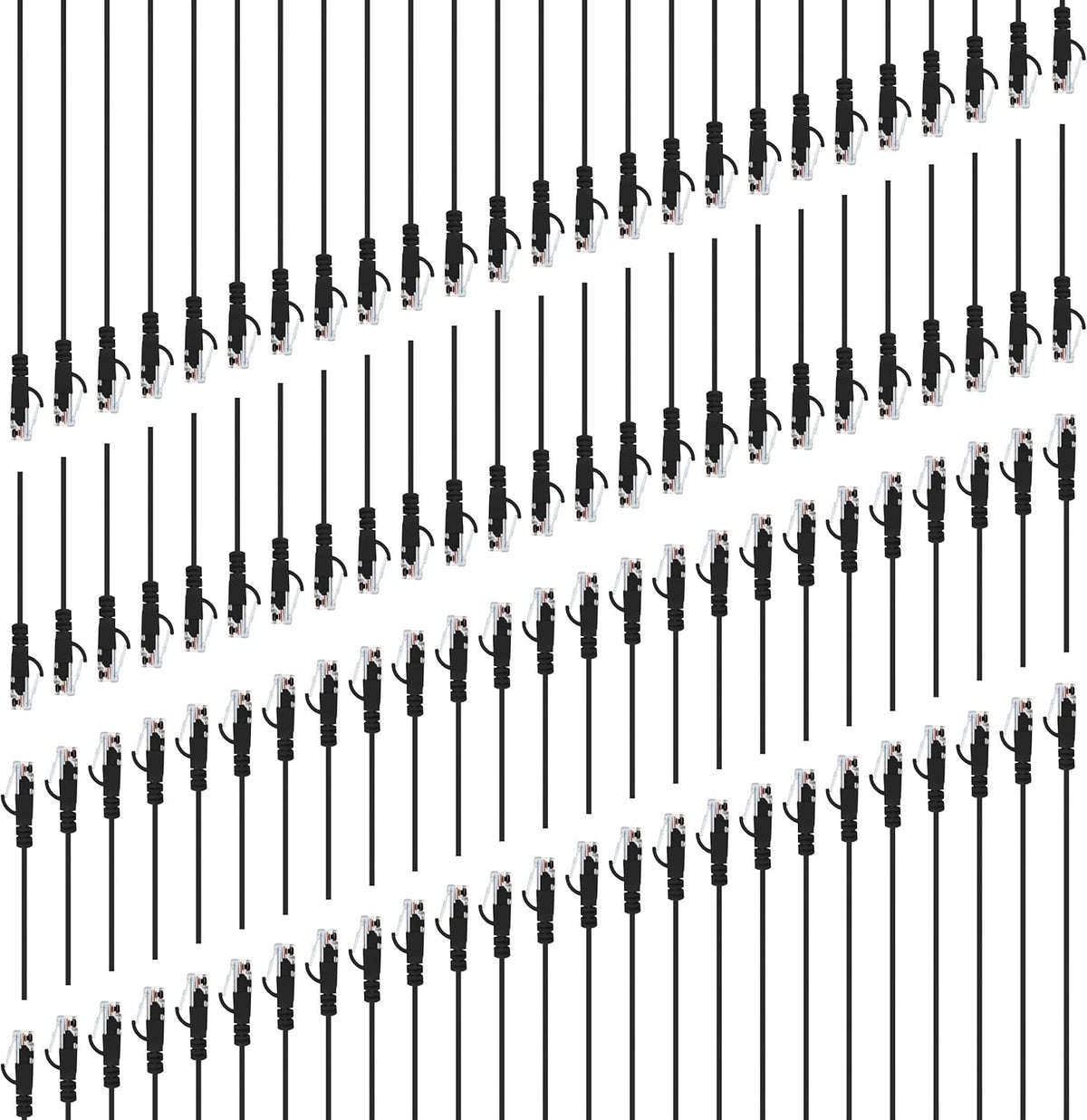 Cat6 Ethernet Cable 20 ft 20-Pack Flat Black X263