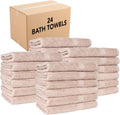 Beige Bath Towels 25x52 24 Pack T900