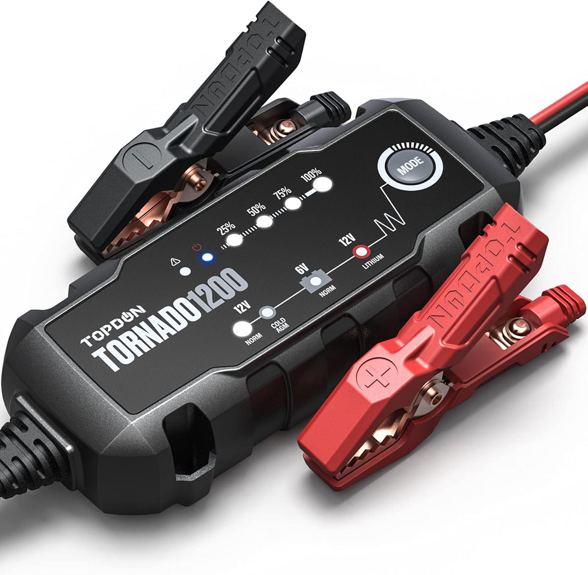 Car Battery Charger 4A/1A 6V/12V for Lead-Acid/Lithium ion Batteries K90315