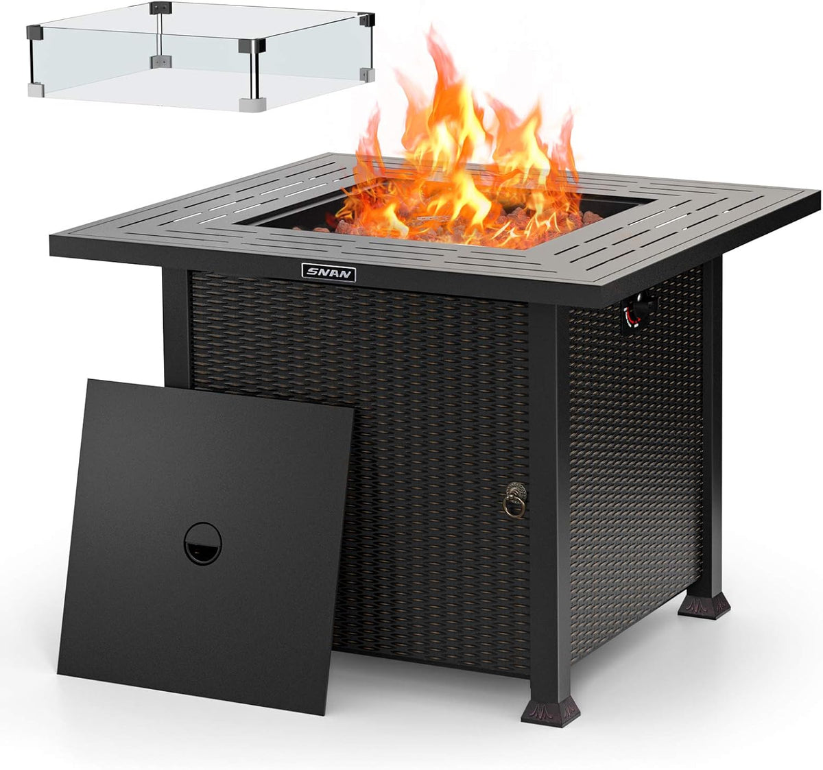 32 Inch 50,000 BTU Auto-Ignition Propane Fire Pit Table A7297