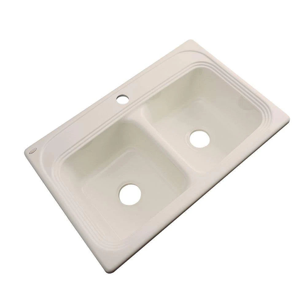33 in. Double Bowl Acrylic Kitchen Sink V898558