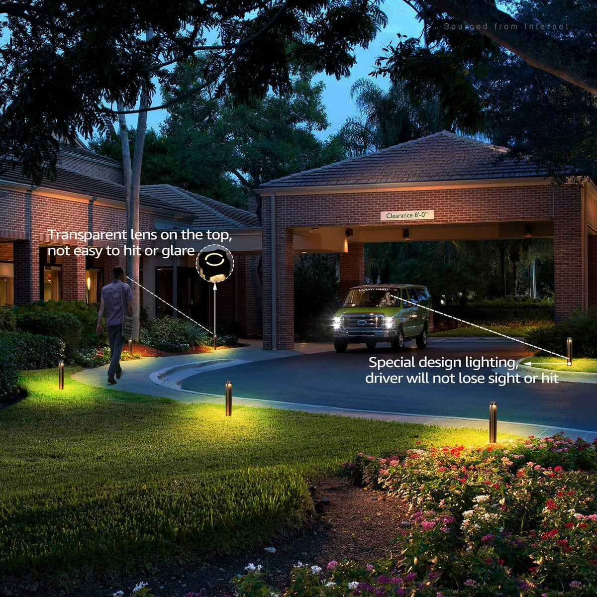 12-Pack Low Voltage Bollard Pathway Lights K734