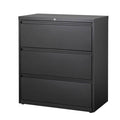 36x22D Lateral 3-Drawer Metal File Cabinet, Black N8823
