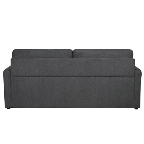 86.6" Queen Sleeper Sofa with Pullout Bed in Dark Grey Y77742
