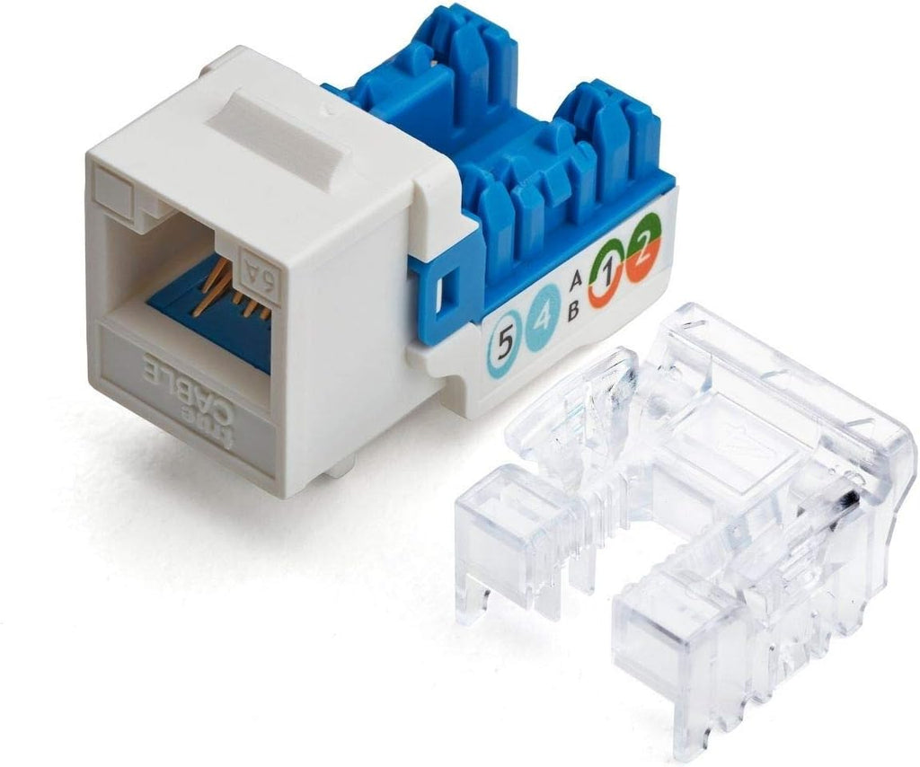 White Cat6A Keystone Jack 24 Pack W617