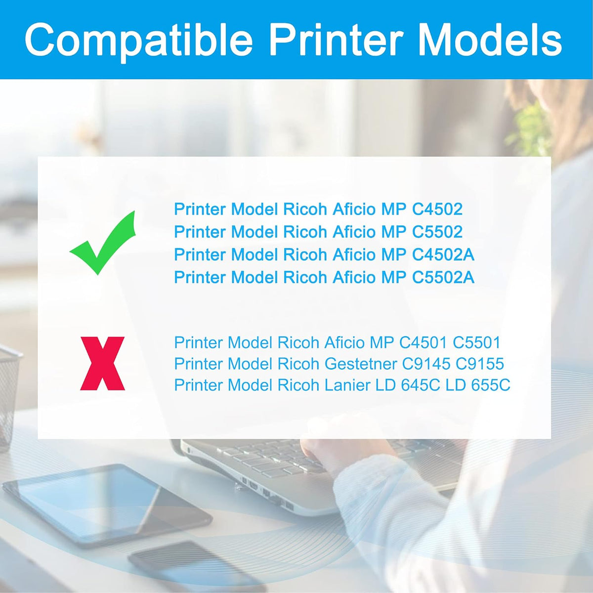 Compatible Toner Cartridge Replacement 4-Pack Black Cyan Magenta Yellow P9122