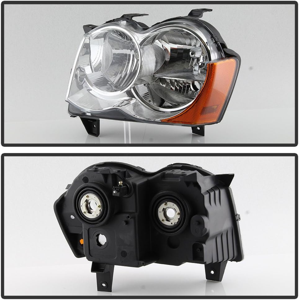 Jeep Grand Cherokee Factory Headlights Headlamps Driver + Passenger Side W82234