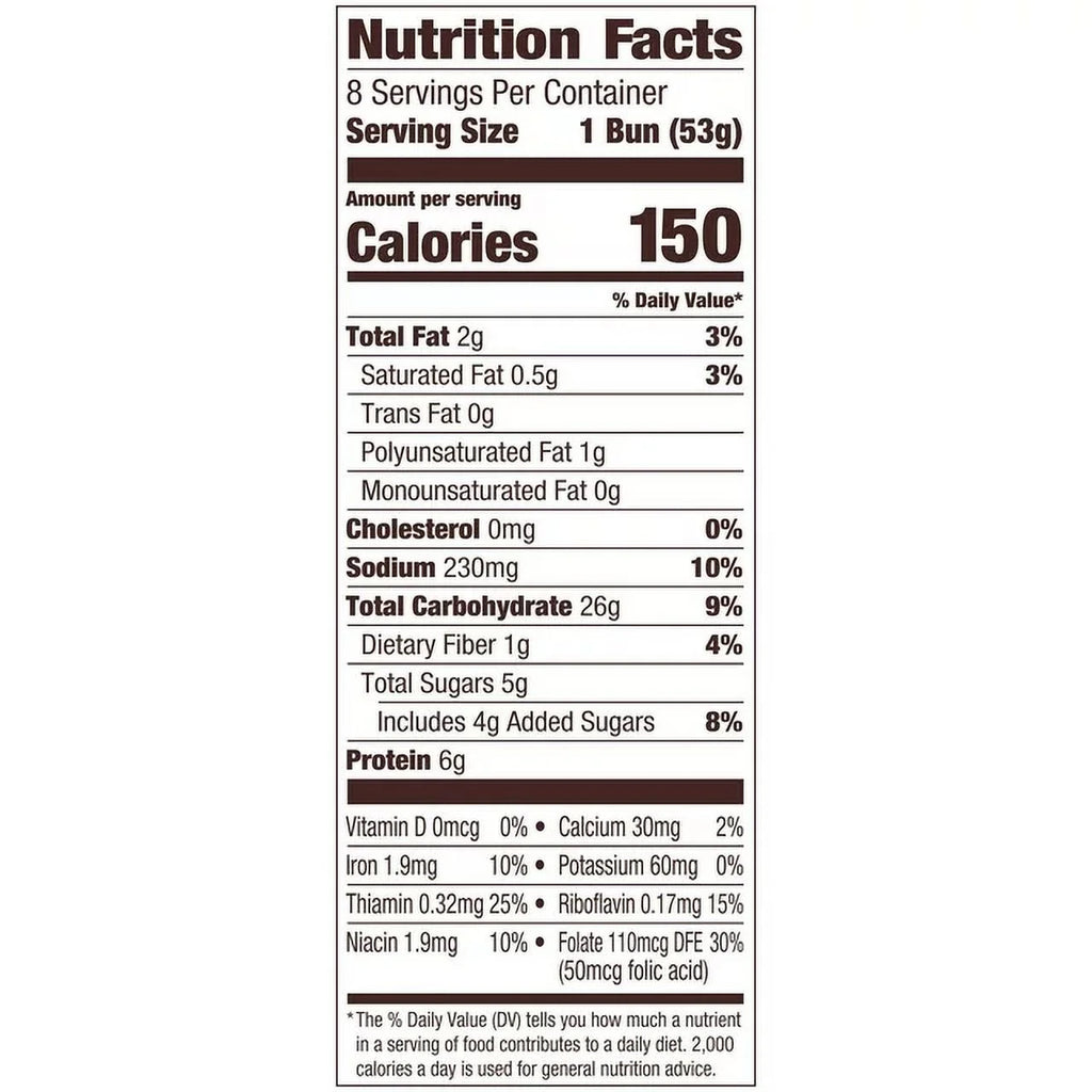 Sesame Topped Hamburger Buns, 4-Pack 8 Count Bags W91870