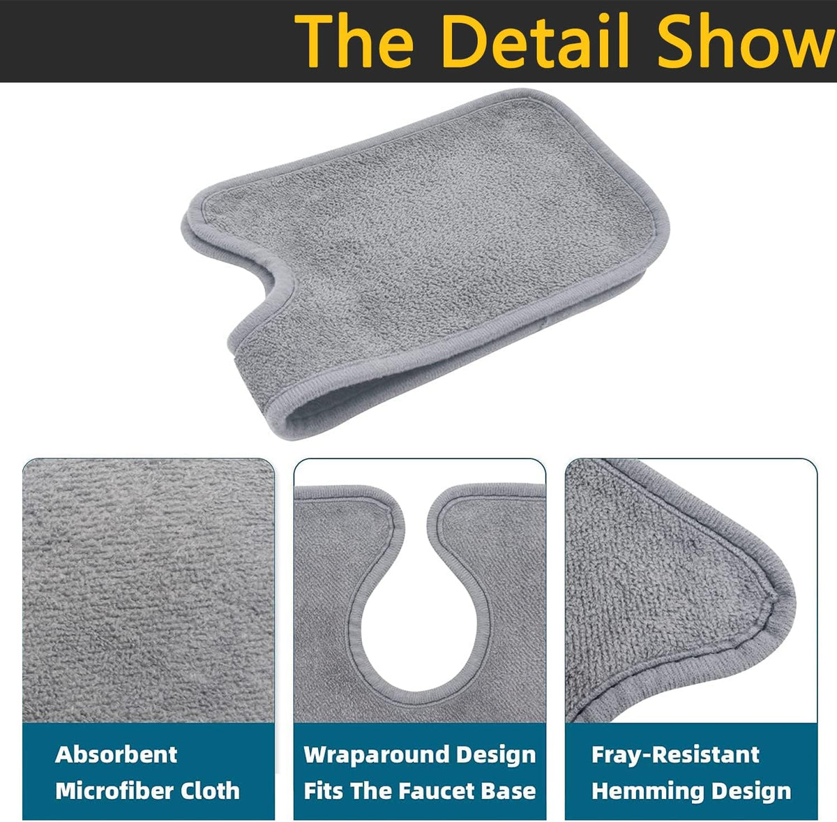 Absorbent Faucet Mat 24.8'' x 5.1'' 4 Pieces X770486