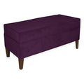 Tufted Storage Bench in Velvet Purple U527