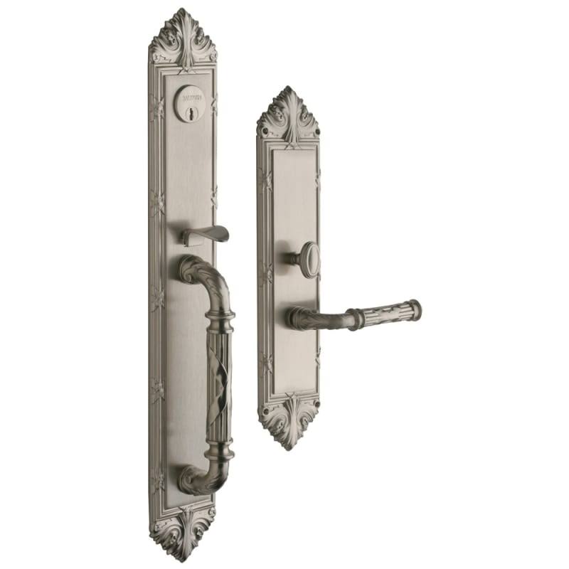 Satin Nickel Single Cylinder Mortise Handleset Trim Y1251