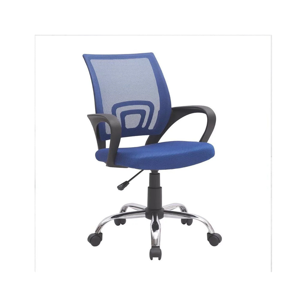 Blue Mesh Adjustable Office Chair with Lumbar Support T389