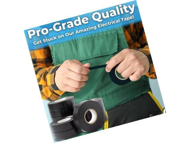 Black Electrical Tape Jumbo Roll 10 Pack E11365
