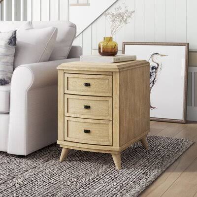 3 - Drawer End Table with Built-in Outlets Y66517