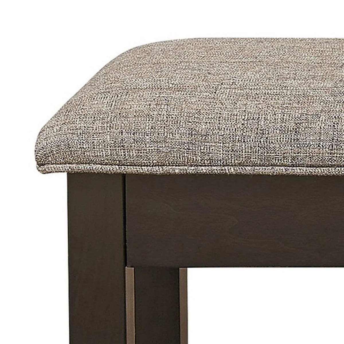49 Inch Brown Polyester Upholstery Storage Bench O185489
