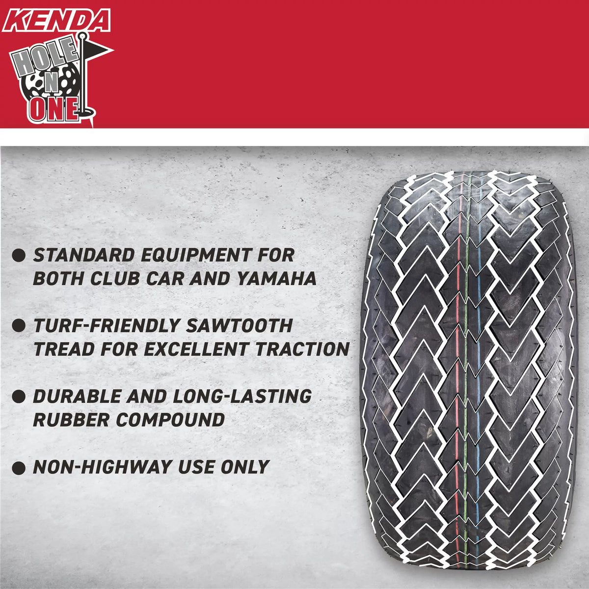 18x8.5-8 4 Ply Tubeless Golf Cart Turf Tires 4 Pack C46660