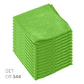 Green Microfiber Cleaning Cloth Set of 144, 12 x 12 Inches H204209
