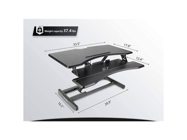 Standing Desk Converter with Height Adjustable Tabletop Workstation Riser Q39971