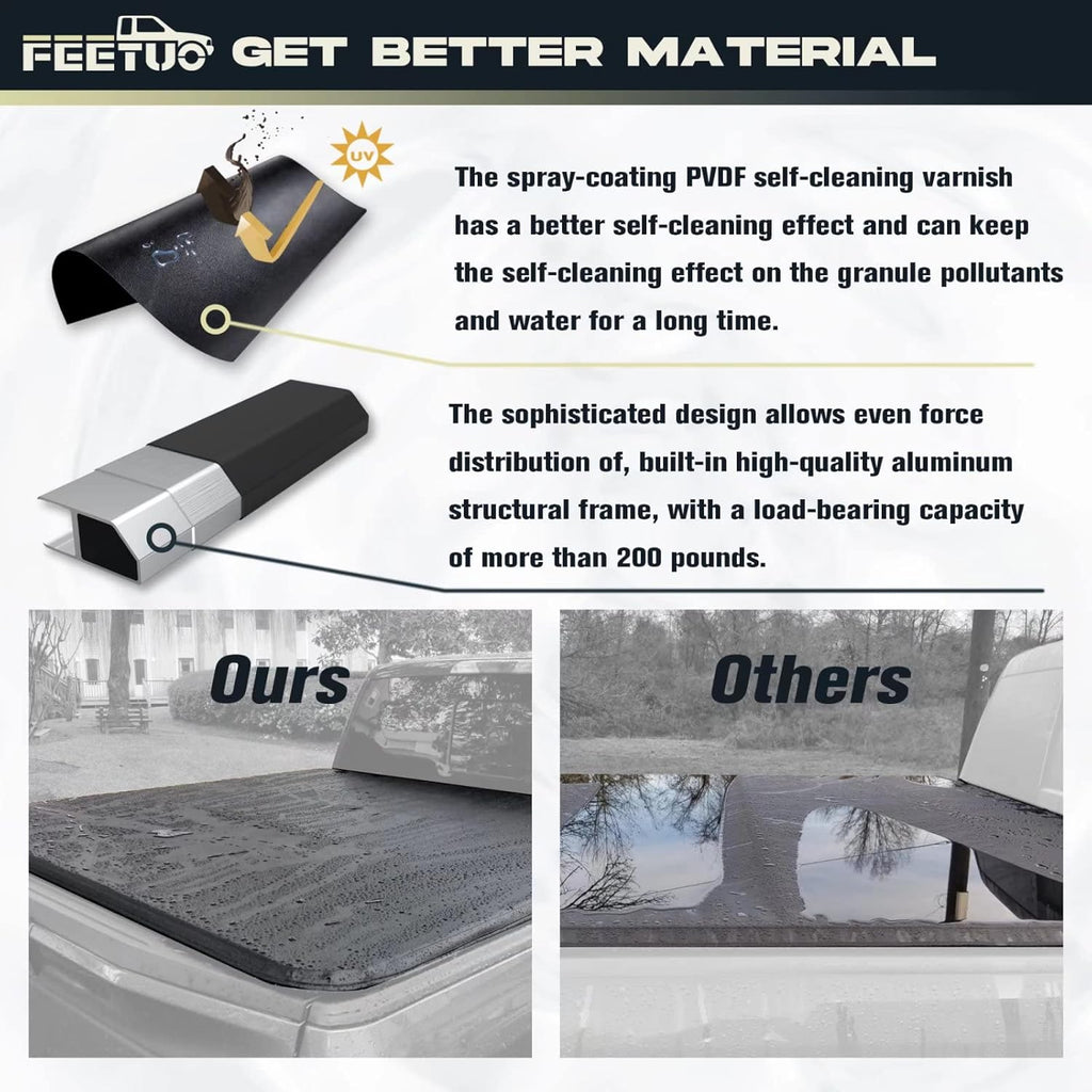 Soft Tri-Fold Tonneau Cover Truck Bed K9565