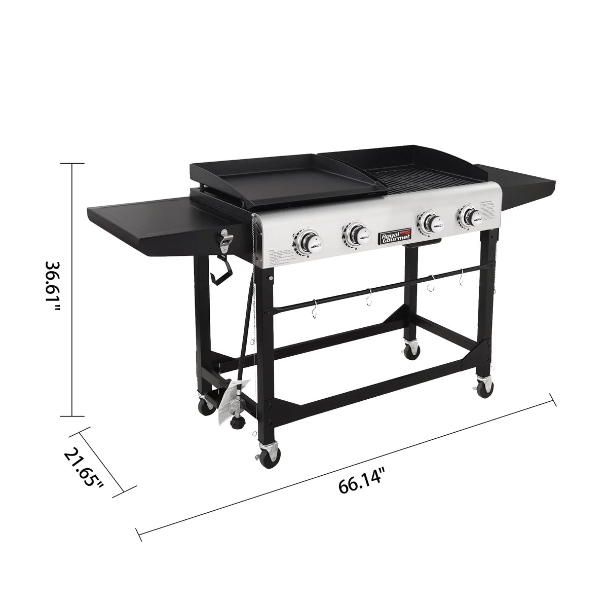 4-Burner Gas Grill and Griddle with Cover H688