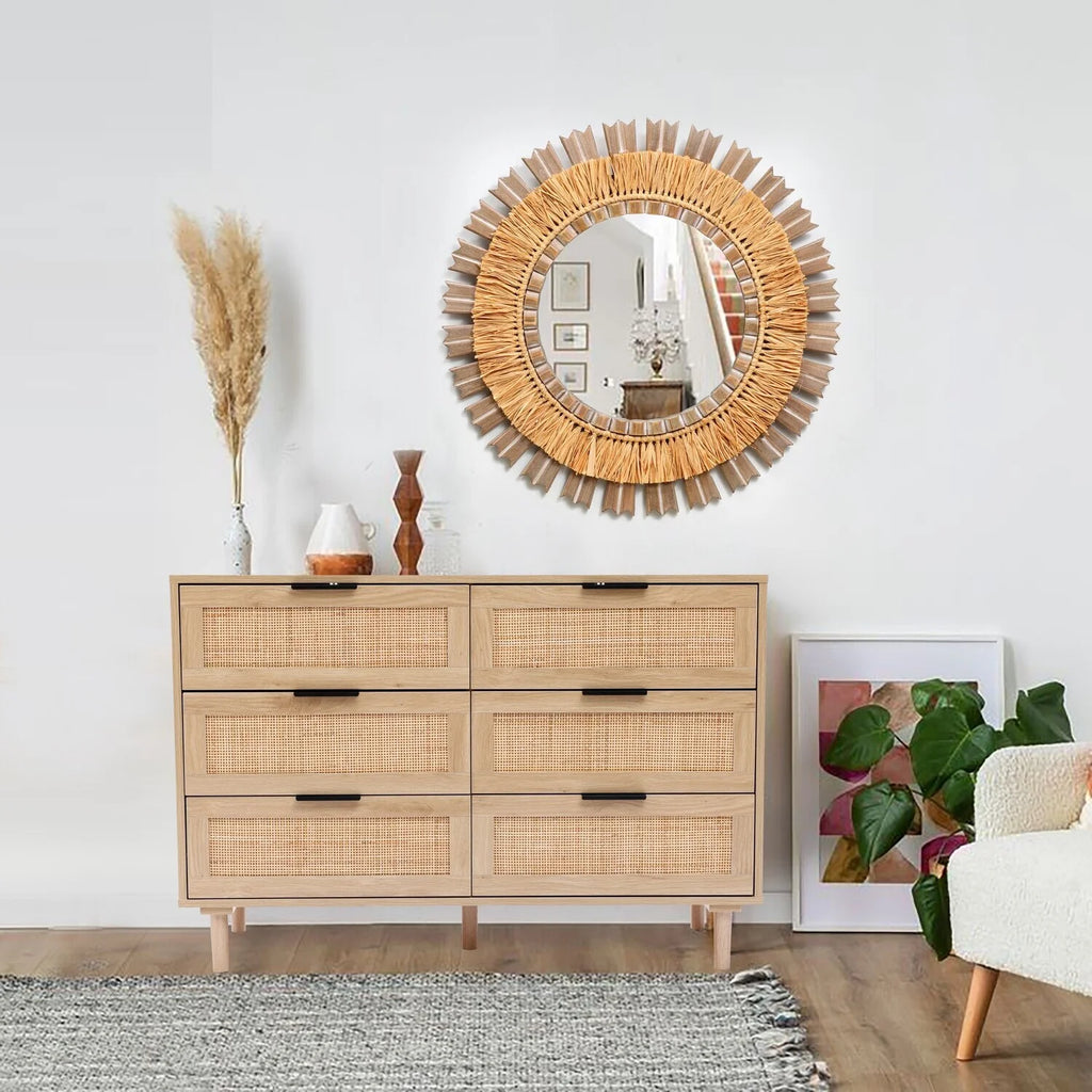 Light Wood 6-Drawer Dresser D90457