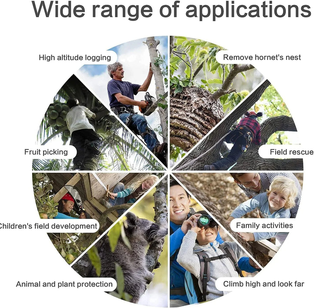 Tree Climbing Spikes Pads Set with Full Wrap Protection Tree Gaffs Spurs Equipment H44683