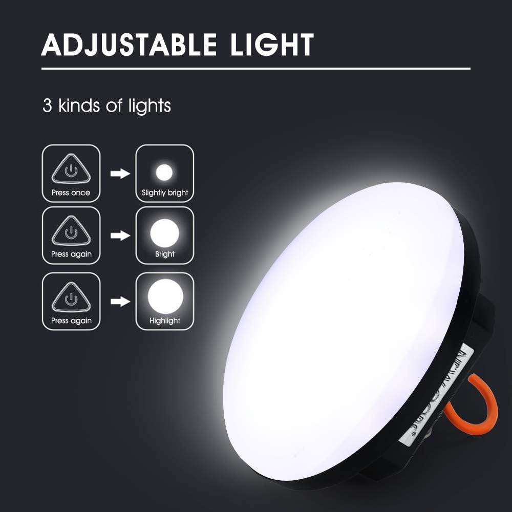 LED Camping Lights USB Rechargeable Portable Waterproof Tent Lanterns G313255