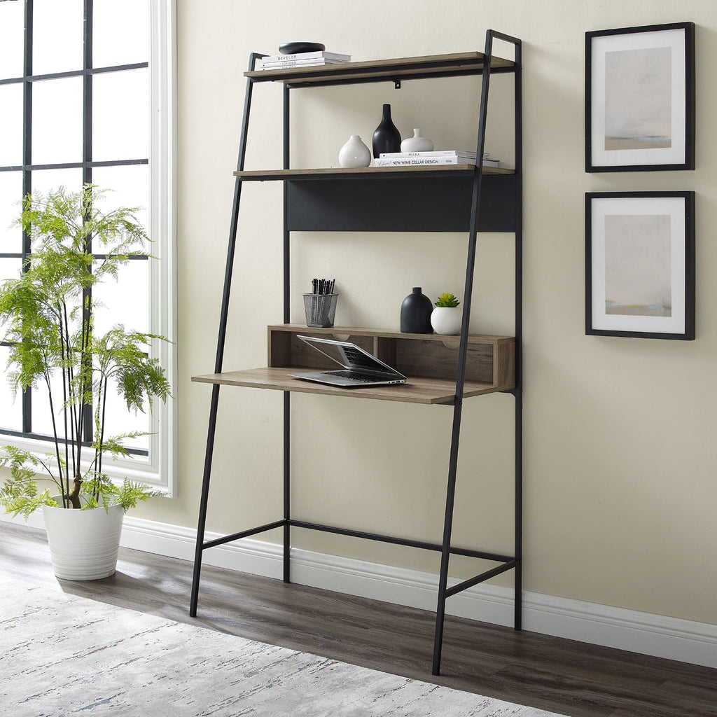 Metal Frame Ladder Shelf Desk C844900