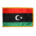 Libya Flag with Side Pole Sleeve and Fringe N63416