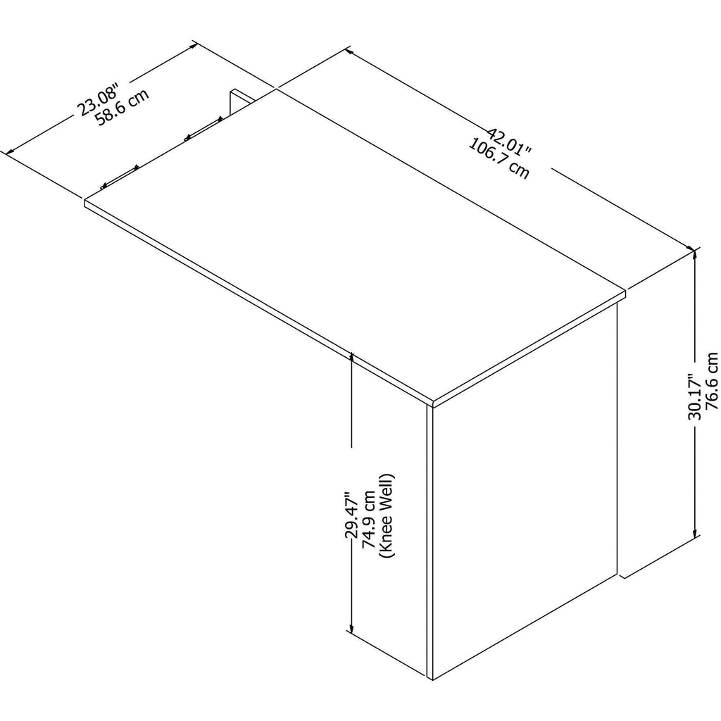 Espresso Oak Desk Return U5163
