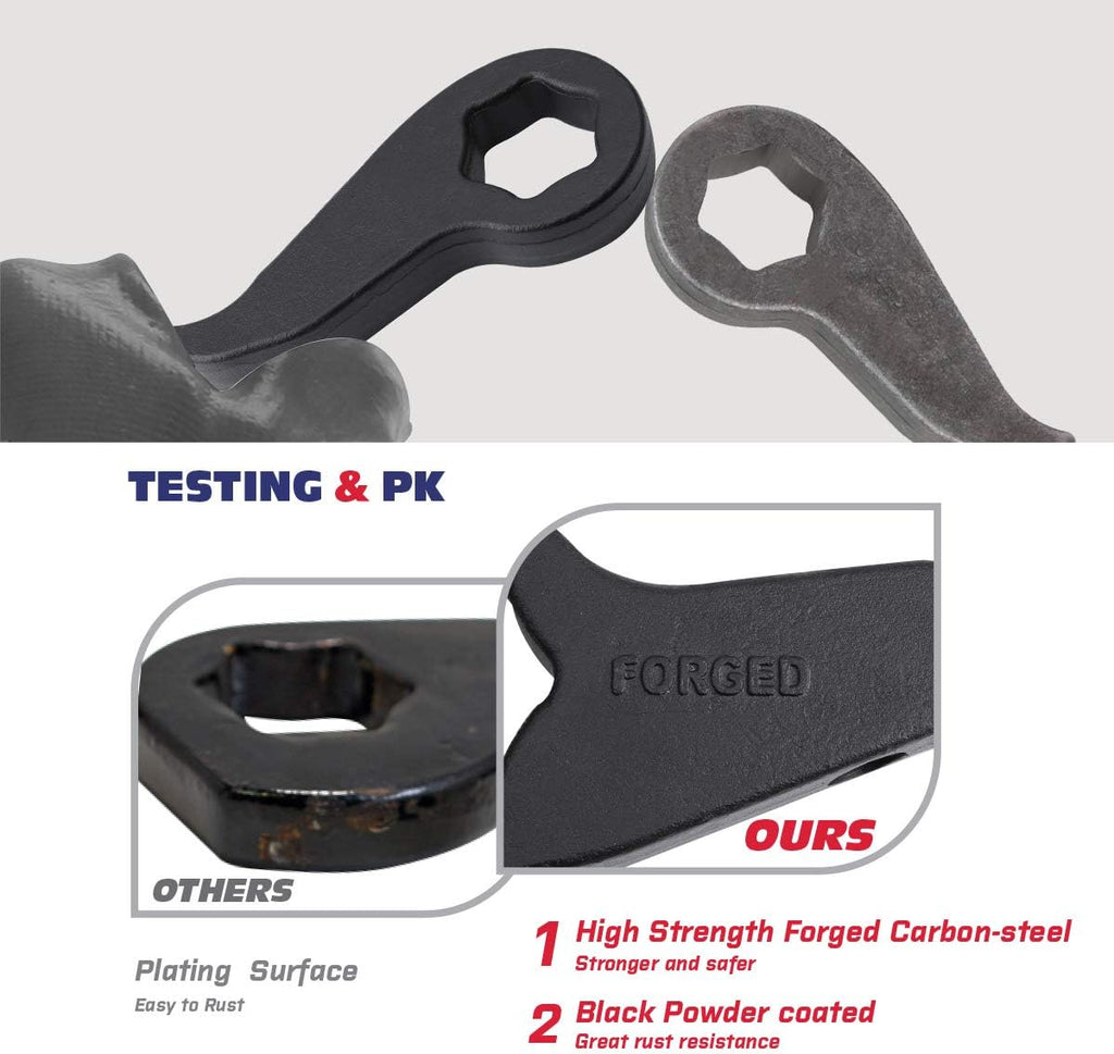 Forged Torsion Bar Key, Adjustable 1"-3" Truck Front Suspension Level, 4WD 8 Lug Pack of 2 D299