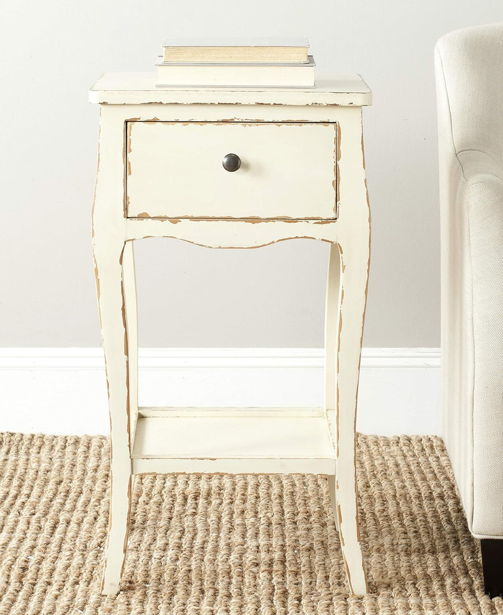 French Grey End Table Q346034