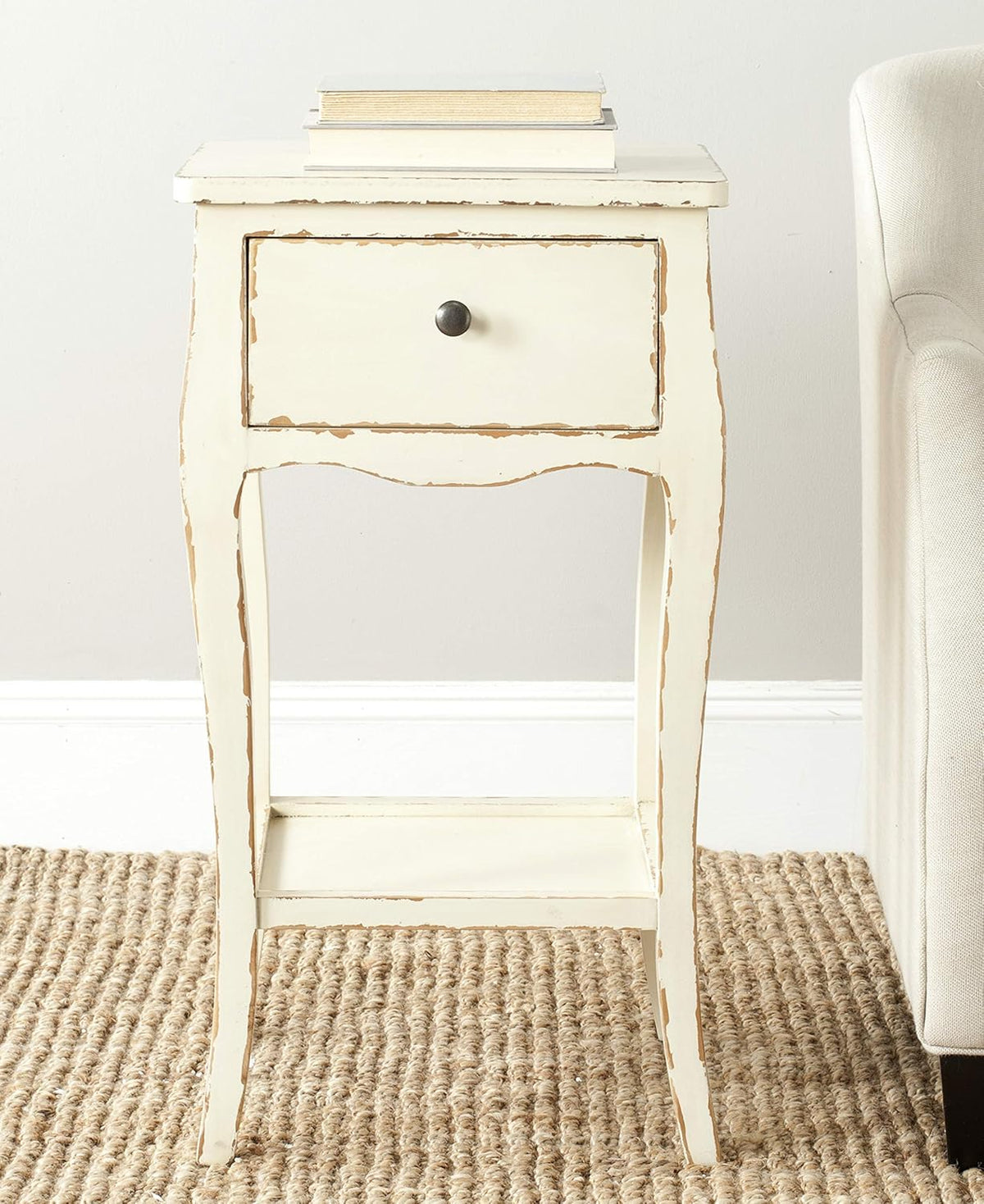 French Grey End Table Q346034