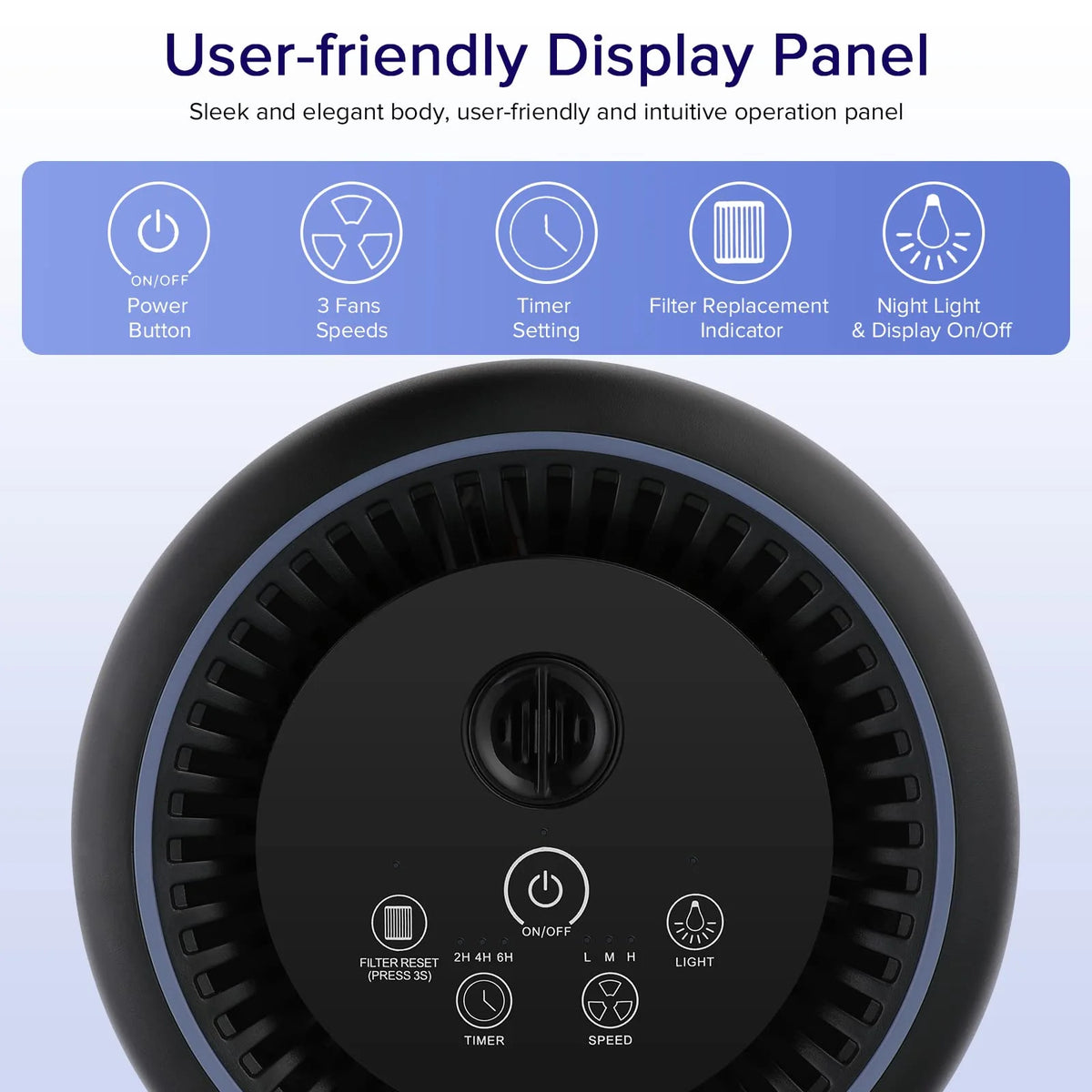 Black H13 True HEPA Air Purifier M70174