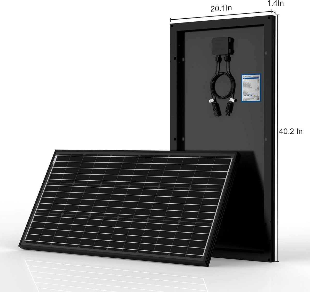500 Watt Monocrystalline Solar Panel Kit with 40A MPPT LCD Charge Controller W61428