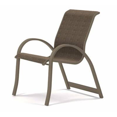 Brown Metal Patio Dining Armchair P85333