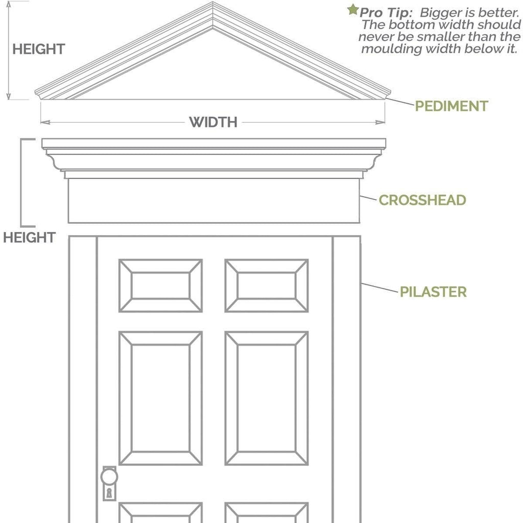 Two Equal Flat Panel PVC Pilaster with Decorative Capital & Base (Pair) S796