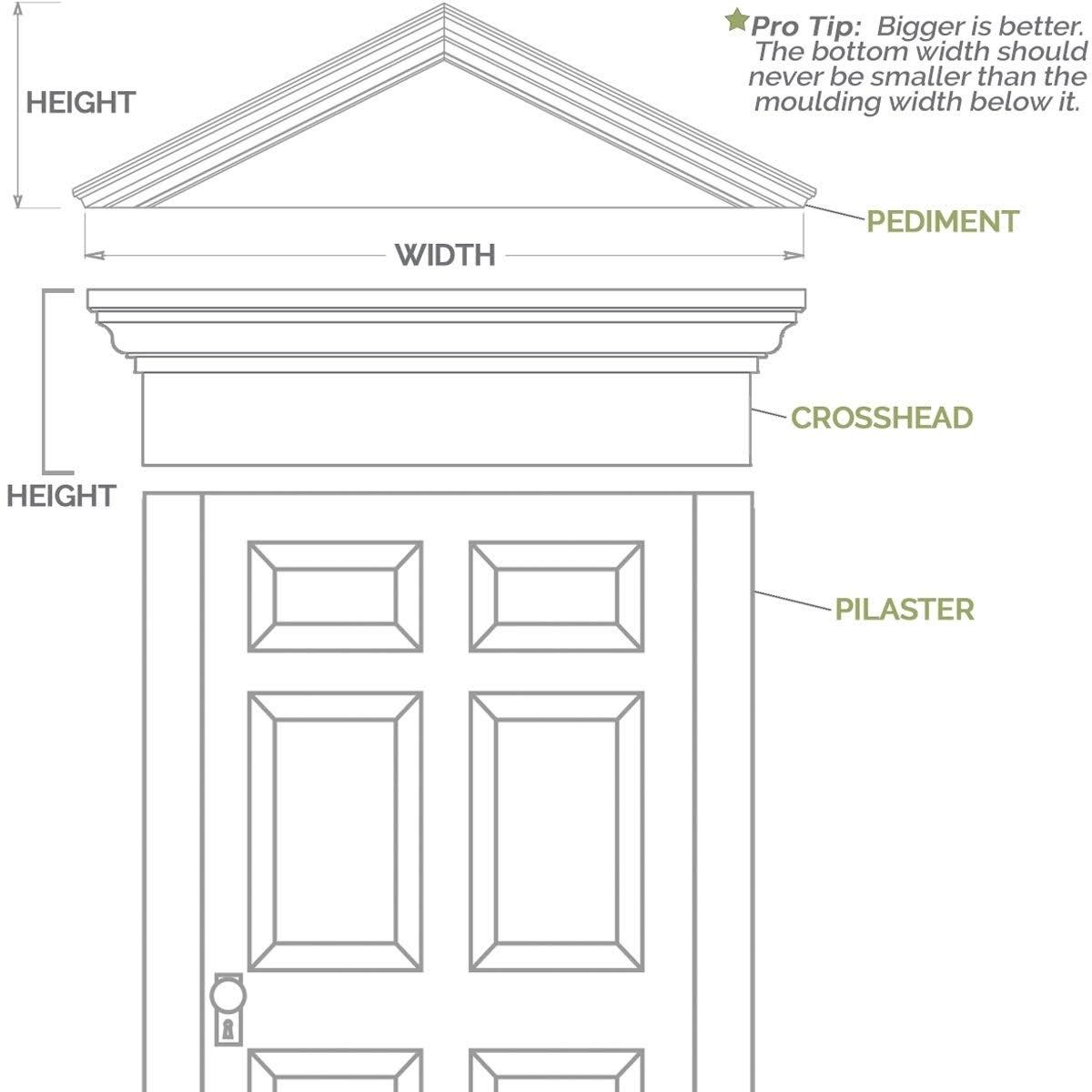 Two Equal Flat Panel PVC Pilaster with Decorative Capital & Base (Pair) S796
