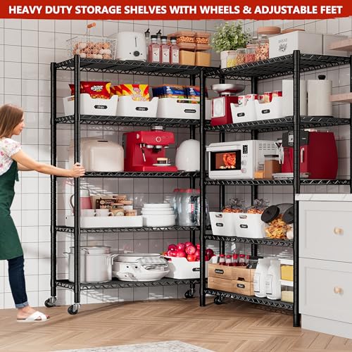 5-Tier Heavy Duty Metal Wire Shelving Y154