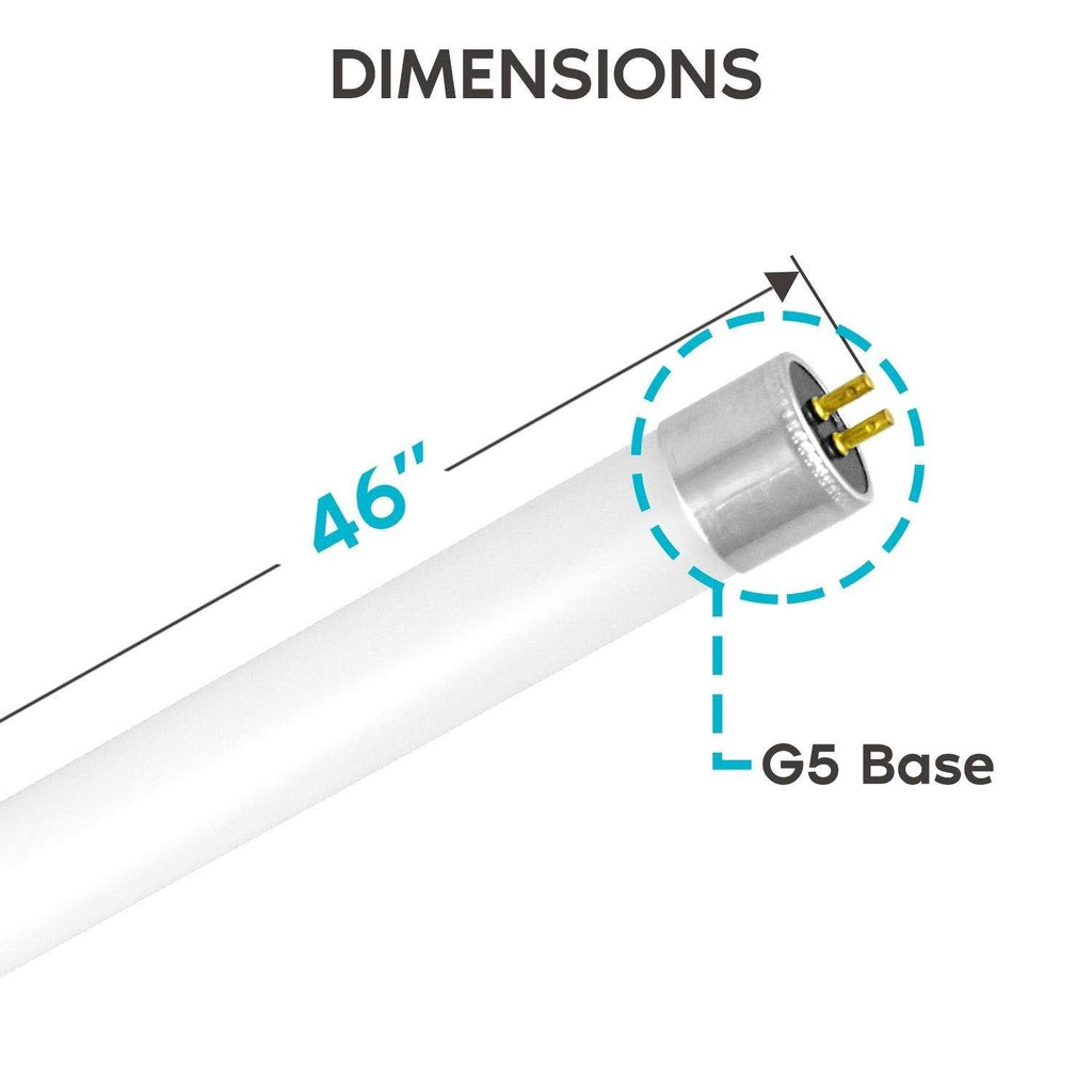 4ft LED Tube Light, T5 HO, 25W, 3500K Natural White, 3300 Lumens P3141