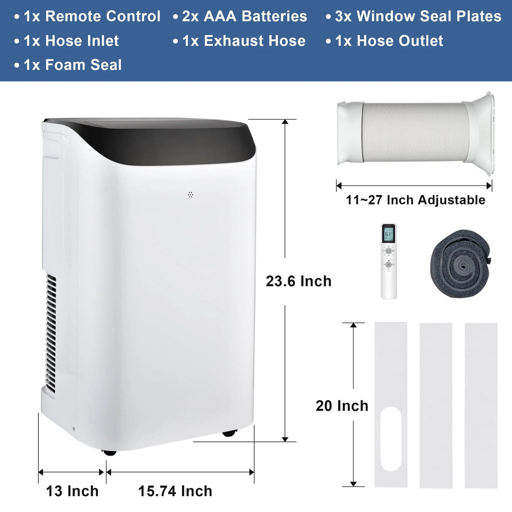 8000 BTU Portable Air Conditioner with Dehumidifier & Fan L8613