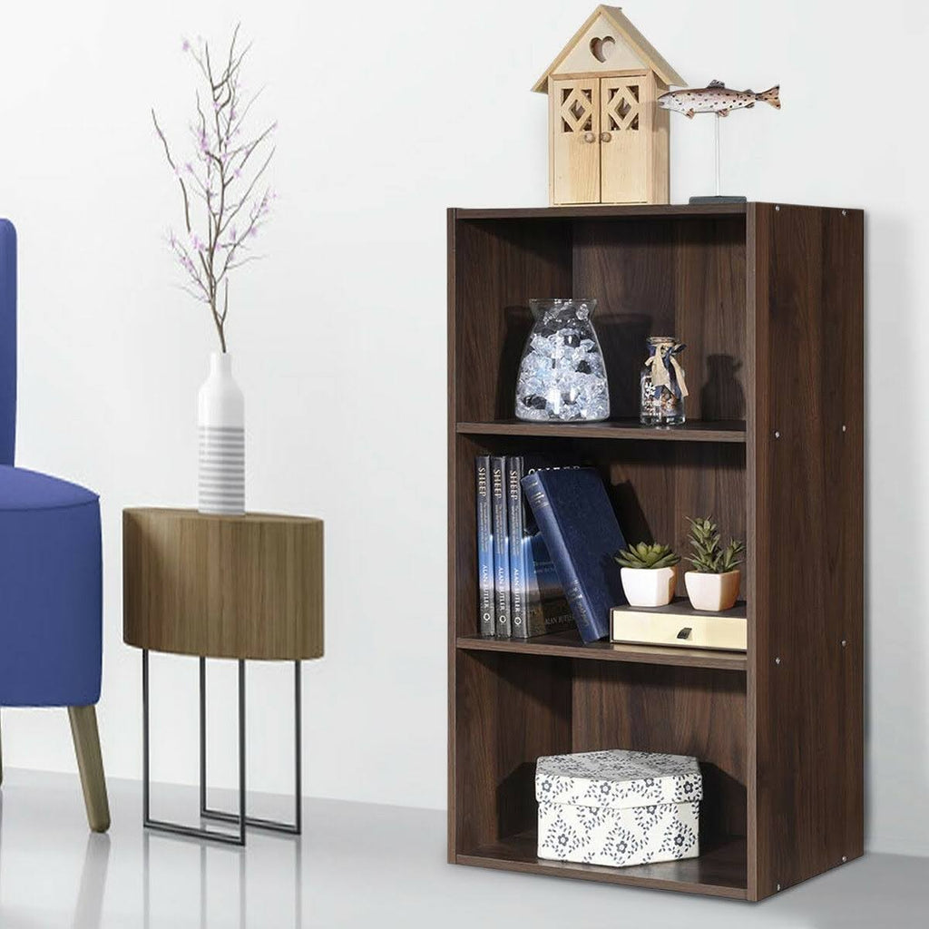 White 3 Shelf Bookcase Storage Cabinet E389