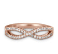 .15 ct Diamond Twisted Stacking Ring in 10K Rose Gold W848096