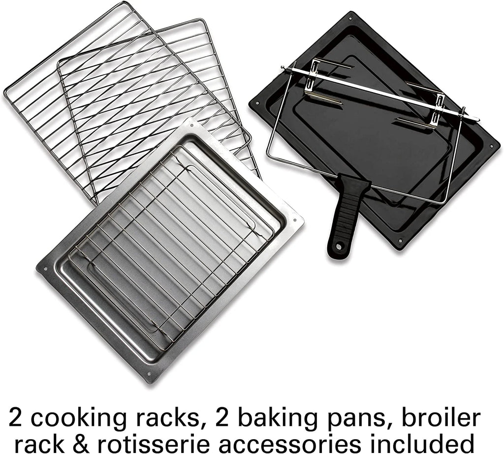 Convection Countertop Toaster Oven with Rotisserie, Extra-Large, Black and Stainless B28488