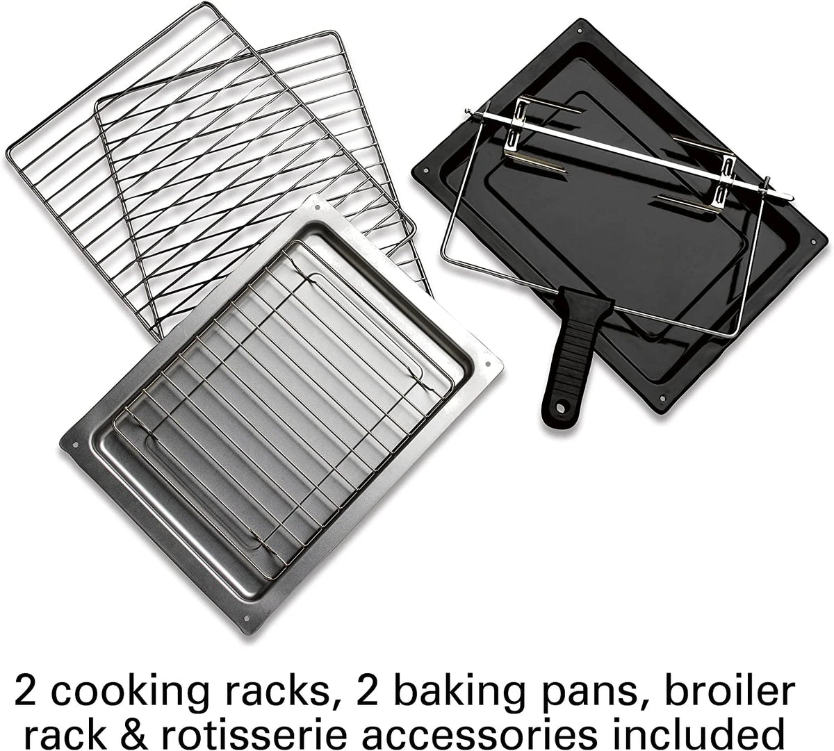 Convection Countertop Toaster Oven with Rotisserie, Extra-Large, Black and Stainless B28488