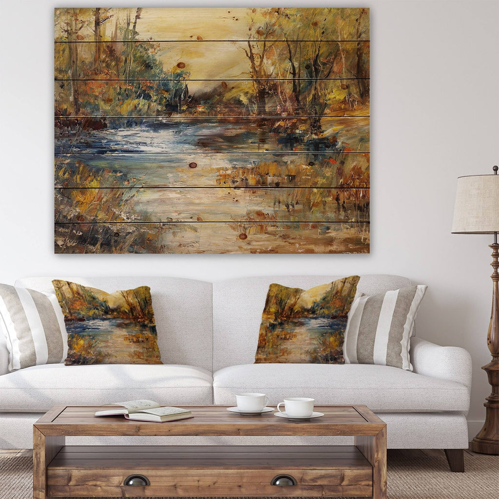 Natural Pine Wood Landscape Print H278