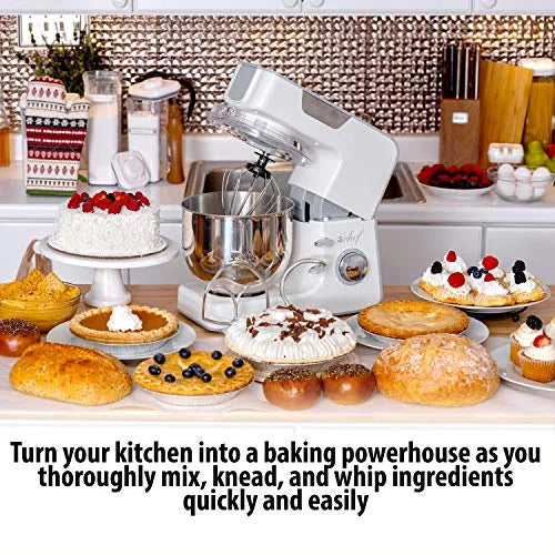 550W 8-Speed Kitchen Stand Mixer with Stainless Steel Bowl S327147