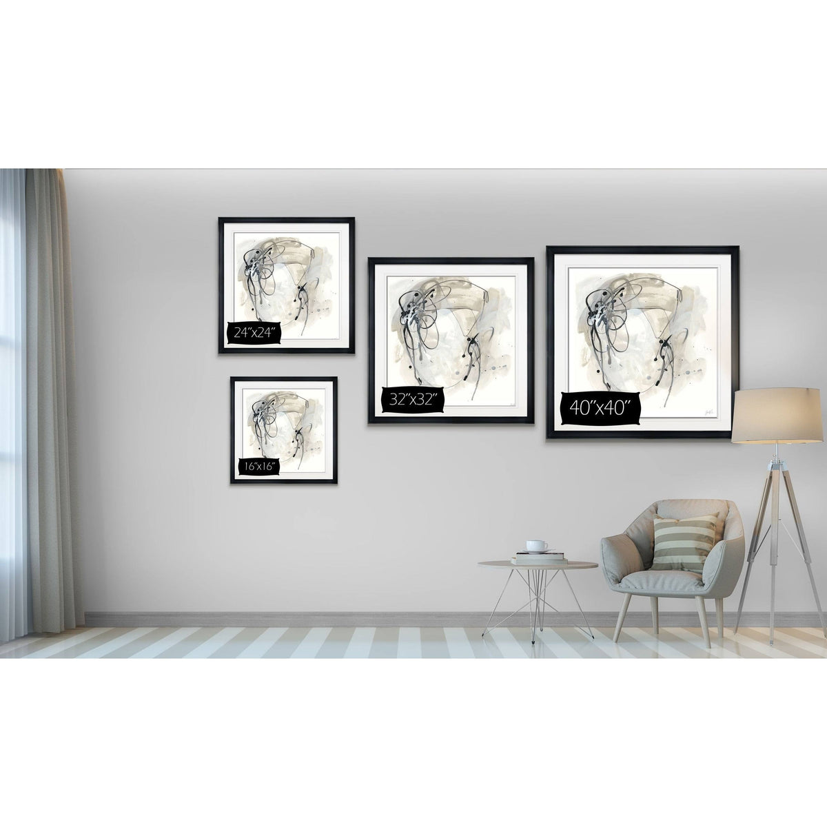 Framed Giclee Print 28x28 O95742